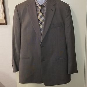 Jhane Barnes 2-button grey herringbone 44L LONG